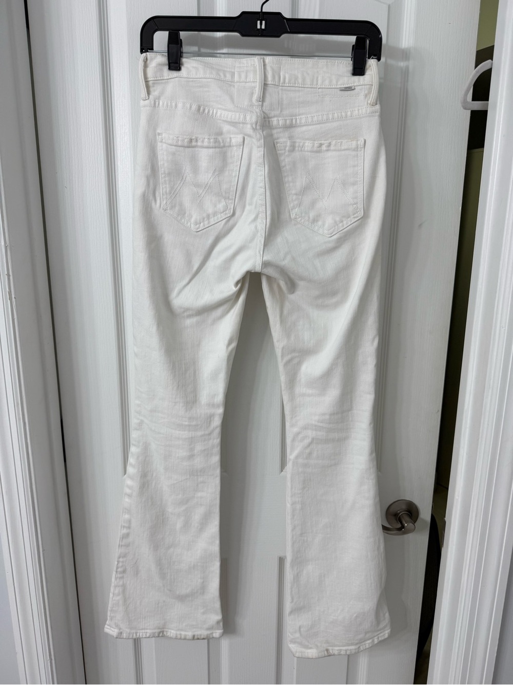 Mother Size 25 White High-Rise Flare Jeans - Picture 3 of 6